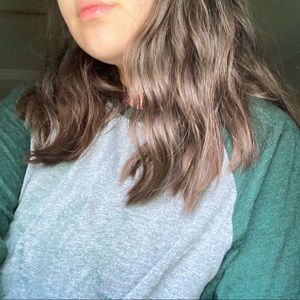 Green and grey baseball tee